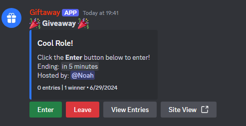 Giftaway - Discord Giveaway Bot